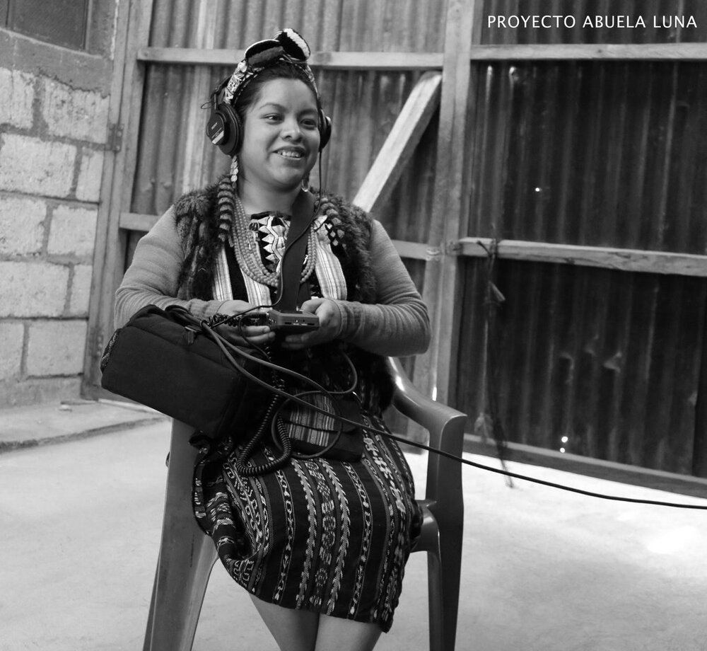  - Guatemalan youth conducting an interview. (Photo Credit: Verónica Sacalxot, Ki’kotemal)