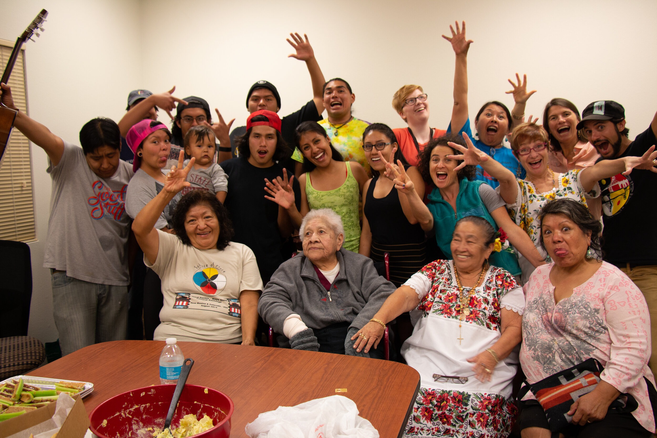  - Celebrating a job well done during the multimedia workshop, New Mexico, USA. (Photo Credit: Mateo Hinojosa, The Cultural Conservancy)