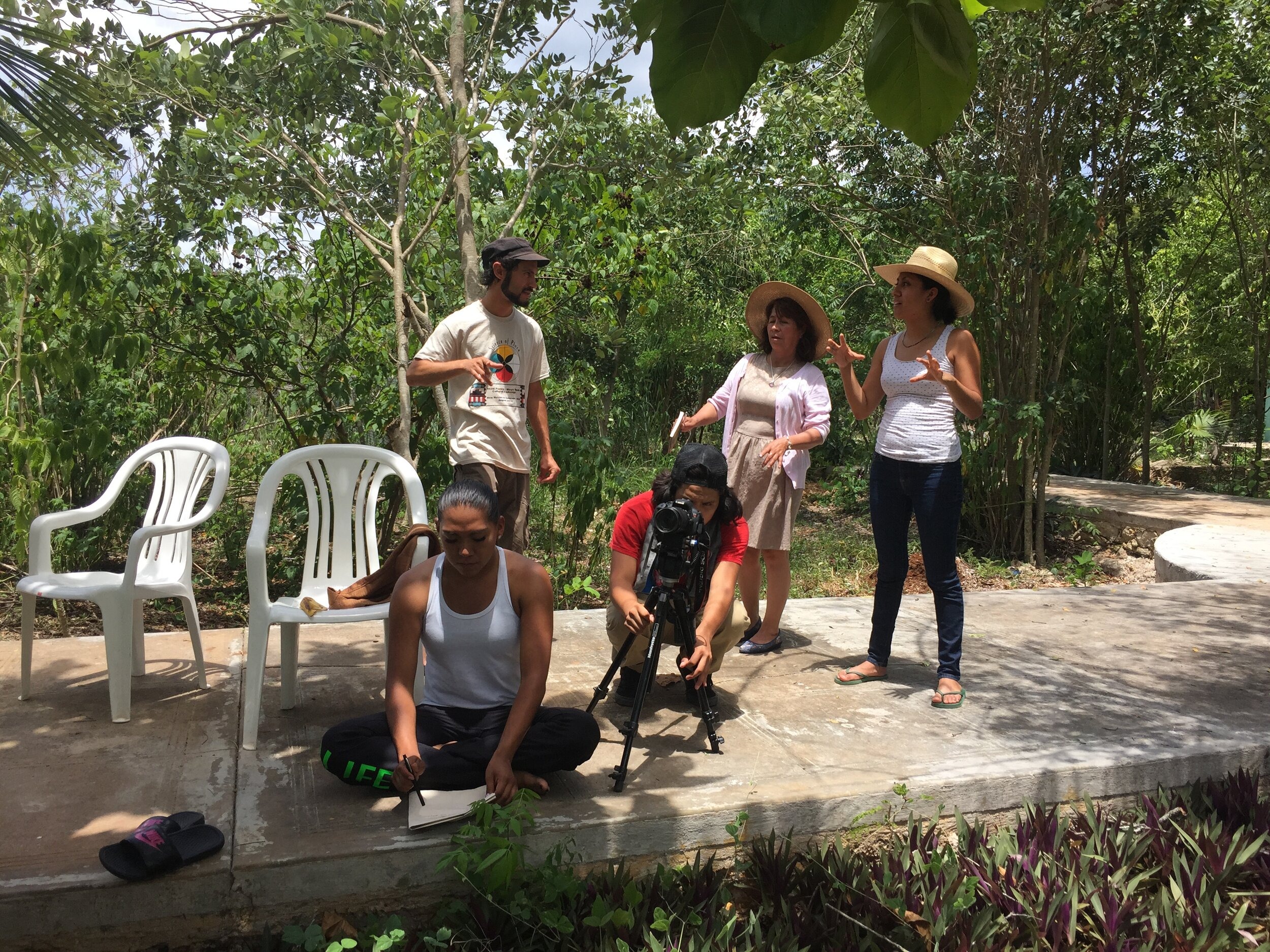  - Directing the production of the video on water in the Yucatan, Mexico. (Photo Credit: Isabel Hawkins, Yakanal)